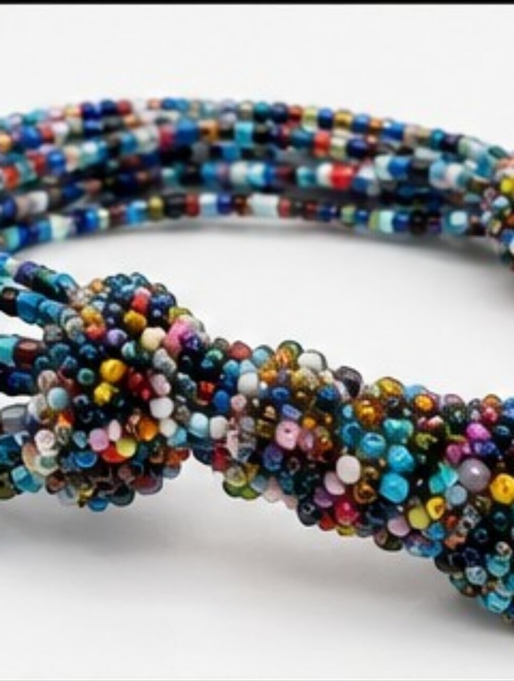 HANDMADE Multi Strand Seed Bead Bracelet Magnetic Clasp Colorful Artisan Glass - Picture 2 of 10